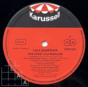 Lale Andersen: Wie einst, Lili Marleen